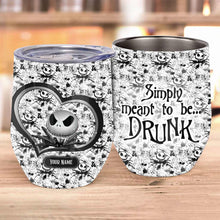 Load image into Gallery viewer, Personalized Nightmare Wine Tumbler Custom Name Gift for Halloween
