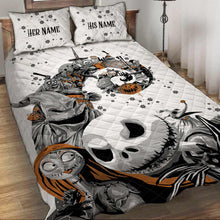 Load image into Gallery viewer, Personalized Nightmare Quilt Set for Couples | Halloween Gift

