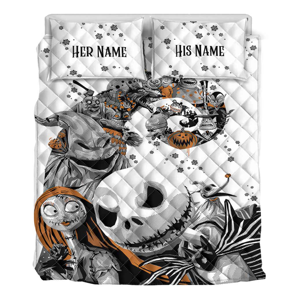 Personalized Nightmare Quilt Set for Couples | Halloween Gift