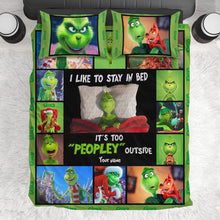 Load image into Gallery viewer, Personalized Christmas Quilt Set with Grinch Design for Kids &amp; Family
