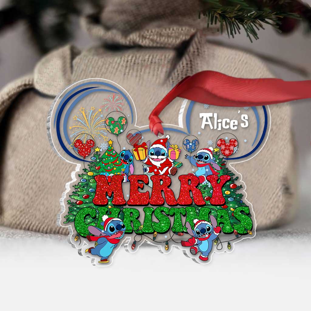 Personalized Acrylic Christmas Ohana Ornament Gift for Family