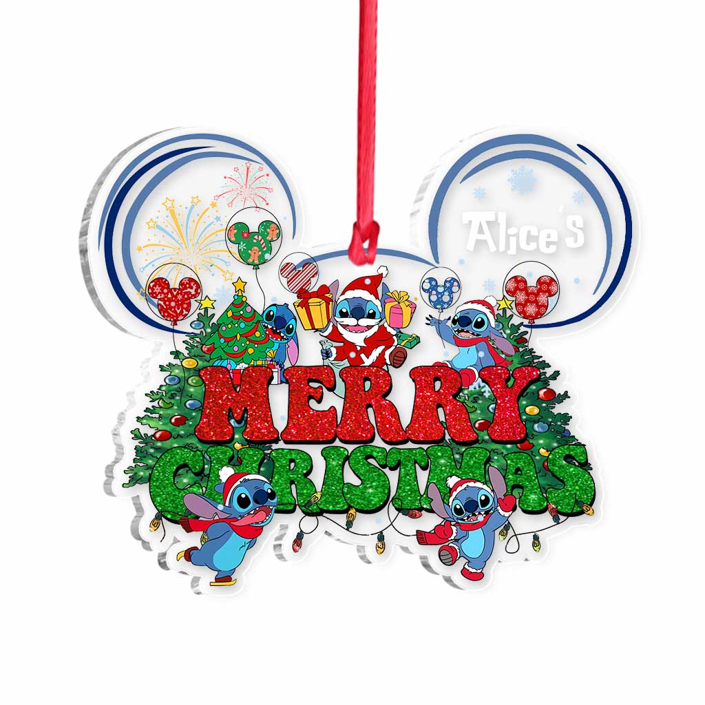 Personalized Acrylic Christmas Ohana Ornament Gift for Family