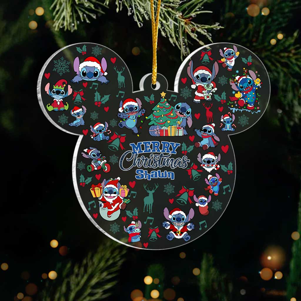 Personalized Ohana Christmas Ornament Custom Name Gift