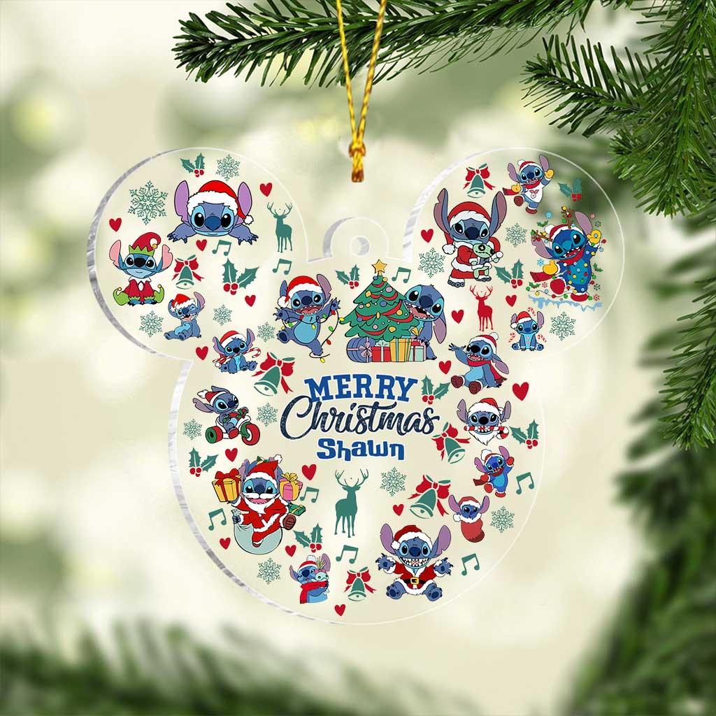 Personalized Ohana Christmas Ornament Custom Name Gift
