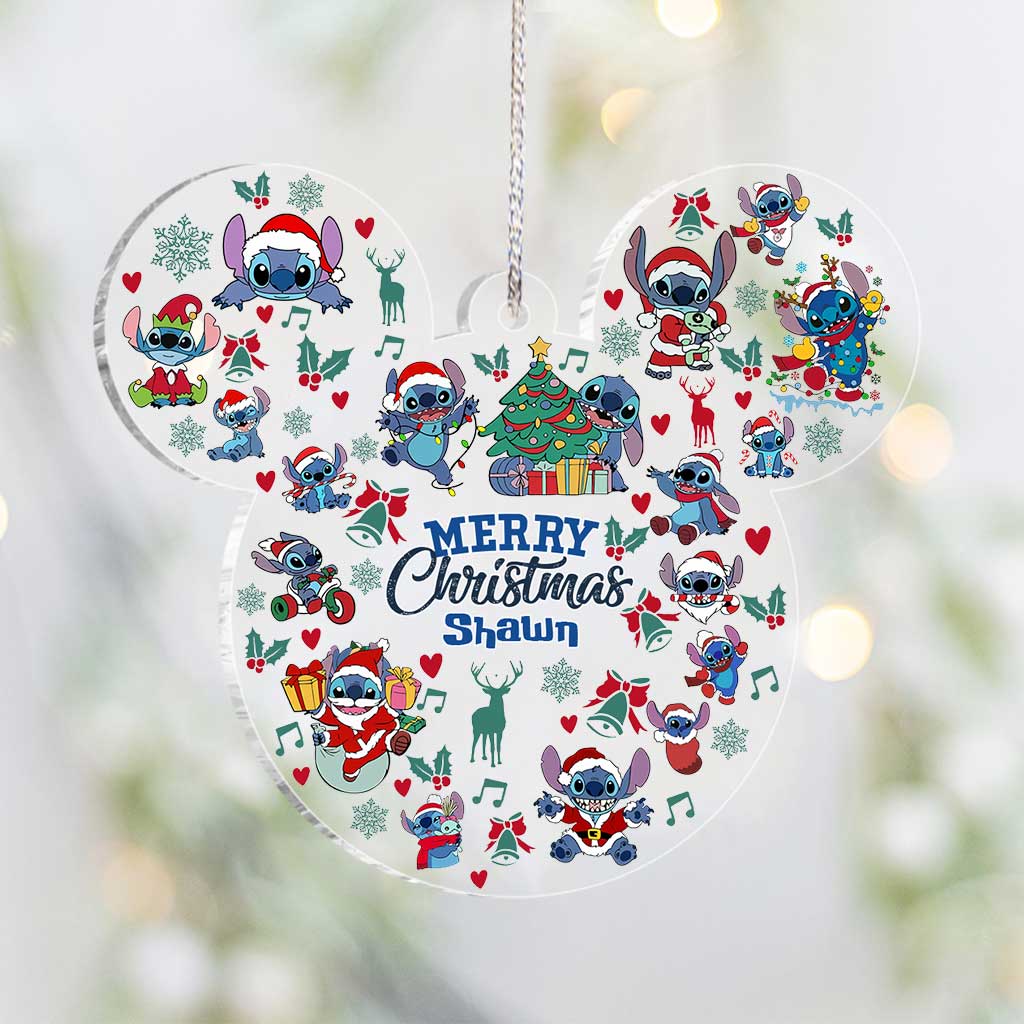 Personalized Ohana Christmas Ornament Custom Name Gift