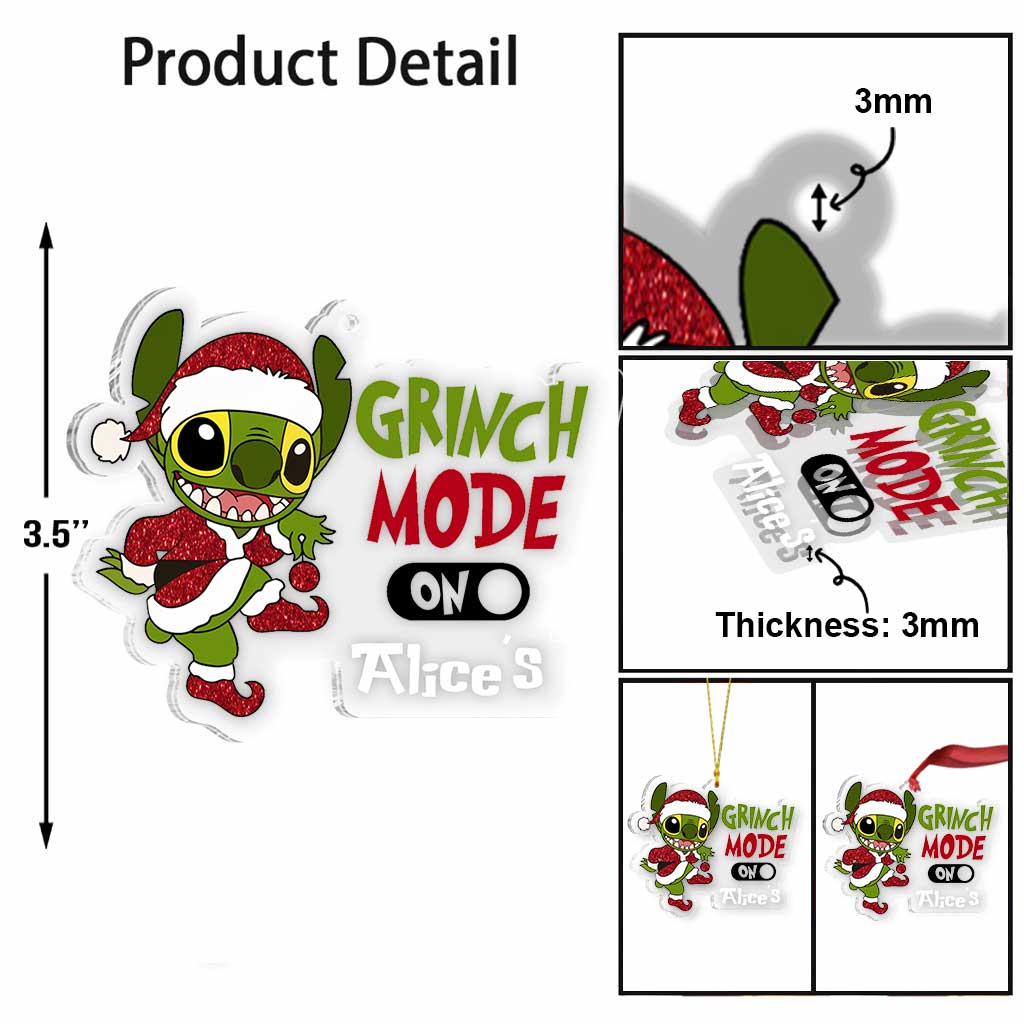 Personalized Transparent Acrylic Christmas Ornament Gift