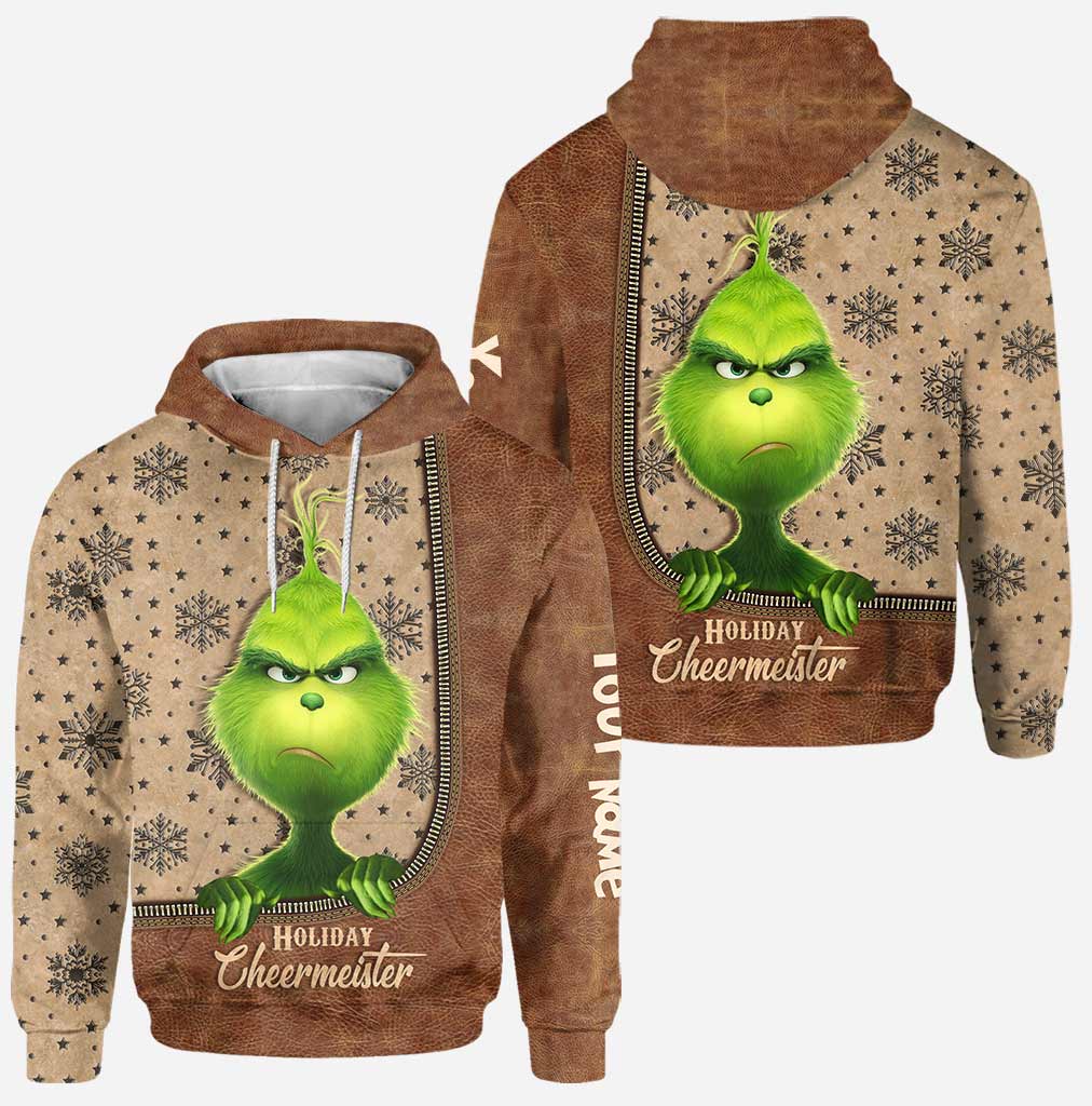Personalized Grinch Hoodie & Leggings Set for Christmas Gift