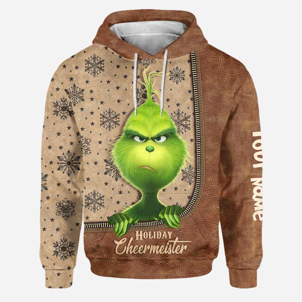 Personalized Grinch Hoodie & Leggings Set for Christmas Gift