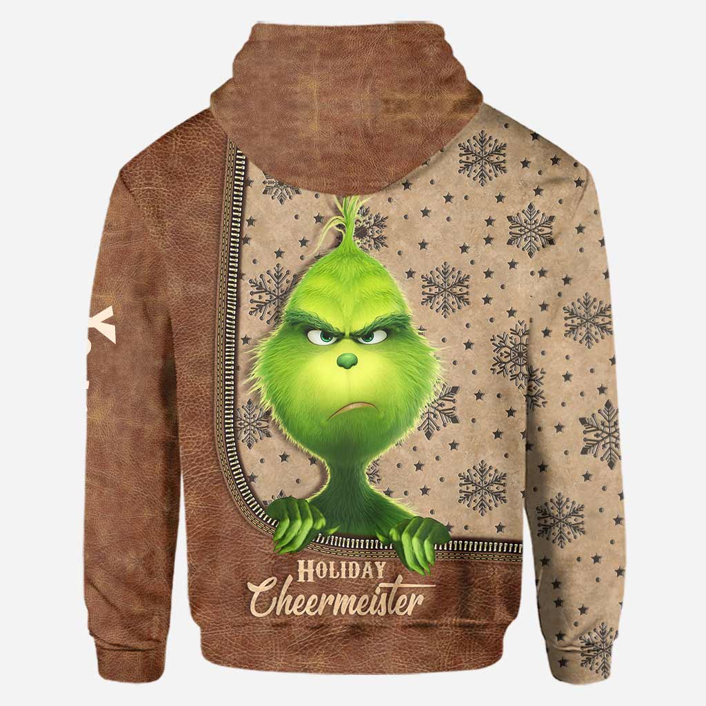 Personalized Grinch Hoodie & Leggings Set for Christmas Gift