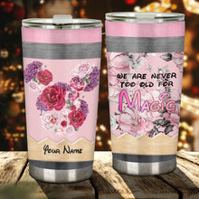 Load image into Gallery viewer, Personalized Floral Tumbler Custom Name Gift for Mom
