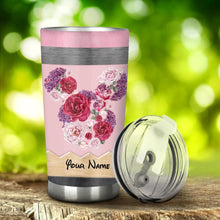 Load image into Gallery viewer, Personalized Floral Tumbler Custom Name Gift for Mom

