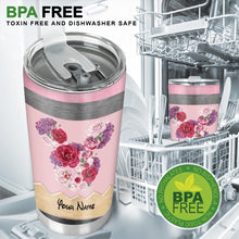 Load image into Gallery viewer, Personalized Floral Tumbler Custom Name Gift for Mom
