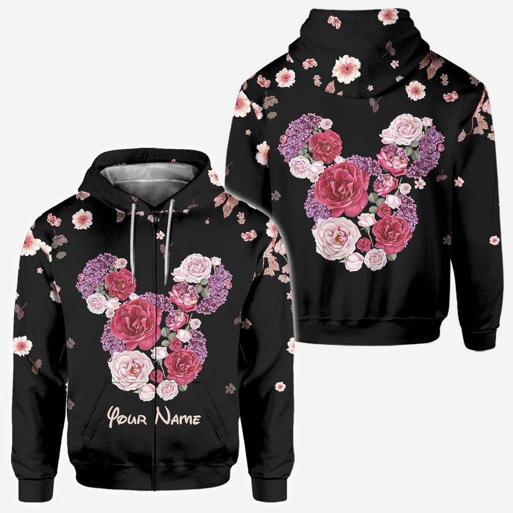 Personalized Floral Mouse All Over T-shirt & Hoodie Gift