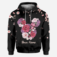 Load image into Gallery viewer, Personalized Floral Mouse All Over T-shirt &amp; Hoodie Gift
