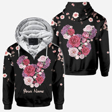 Load image into Gallery viewer, Personalized Floral Mouse All Over T-shirt &amp; Hoodie Gift
