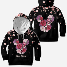 Load image into Gallery viewer, Personalized Floral Mouse All Over T-shirt &amp; Hoodie Gift
