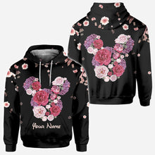 Load image into Gallery viewer, Personalized Floral Mouse All Over T-shirt &amp; Hoodie Gift
