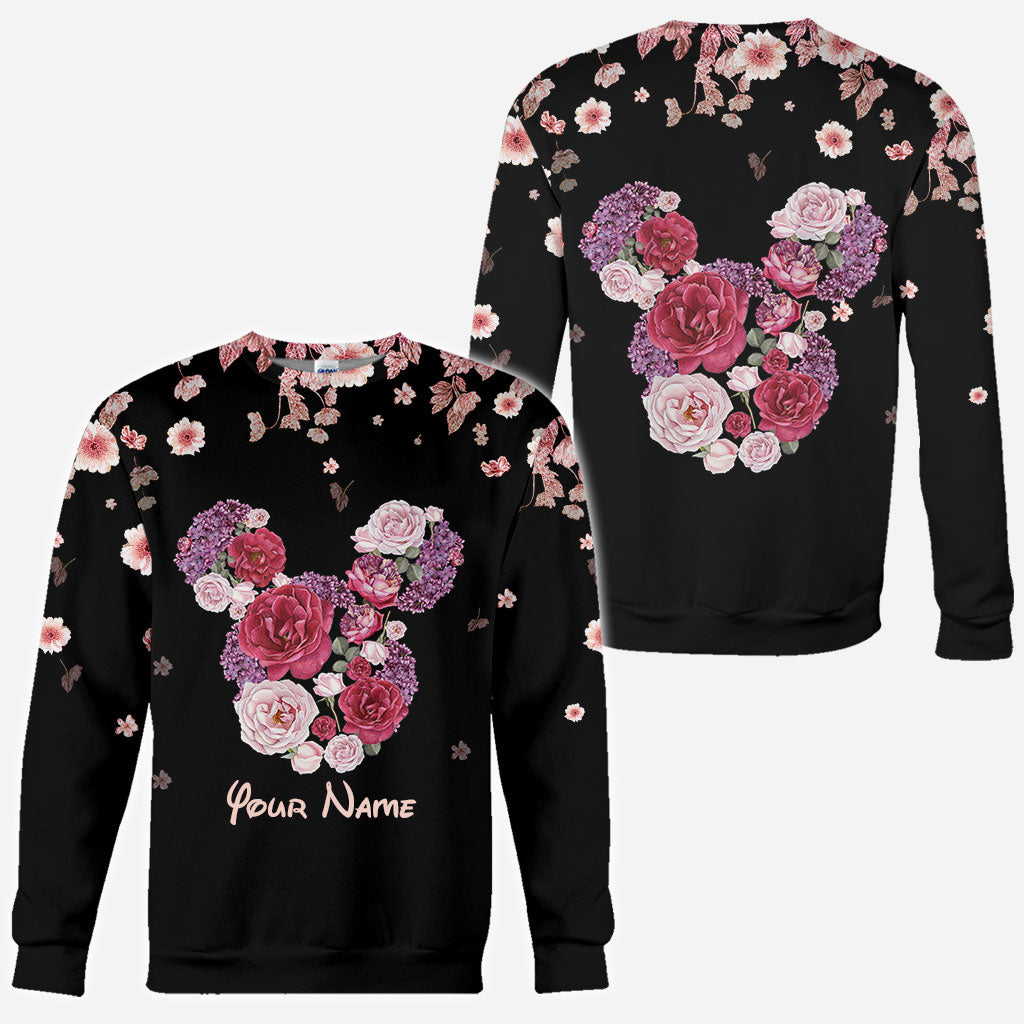 Personalized Floral Mouse All Over T-shirt & Hoodie Gift