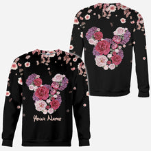 Load image into Gallery viewer, Personalized Floral Mouse All Over T-shirt &amp; Hoodie Gift

