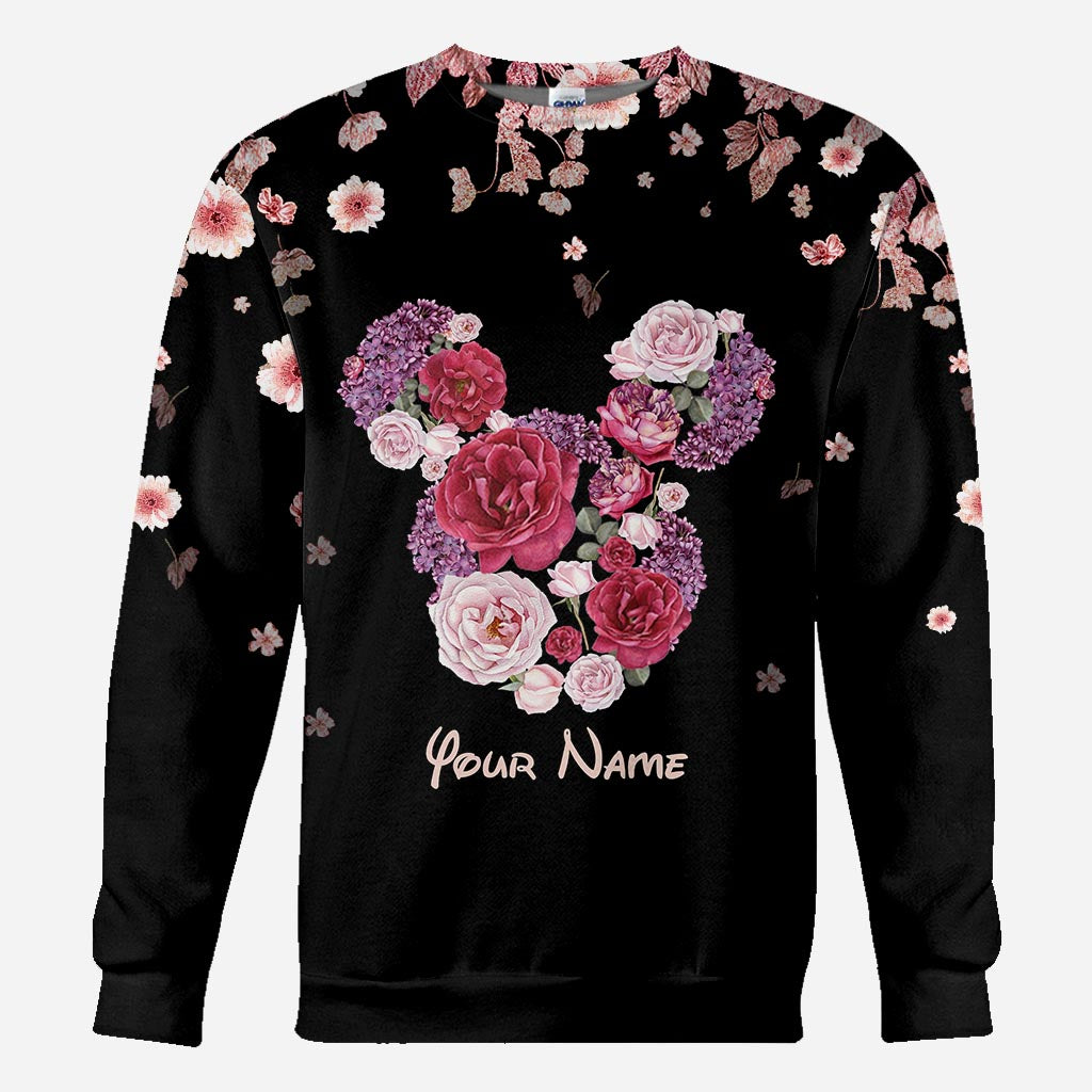Personalized Floral Mouse All Over T-shirt & Hoodie Gift