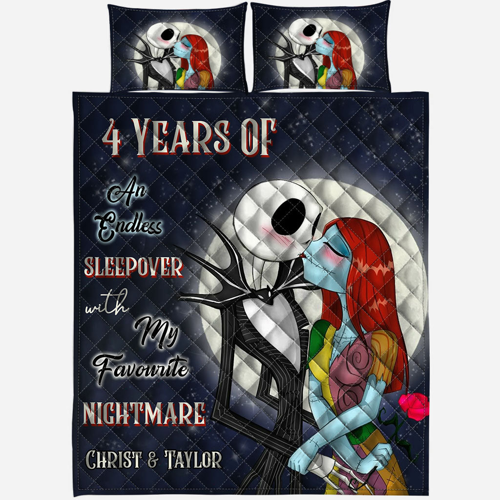 Personalized Nightmare Quilt Set with Custom Name | Unique Gift