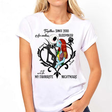 Load image into Gallery viewer, Personalized Nightmare T-shirt and Hoodie Gift for Couples
