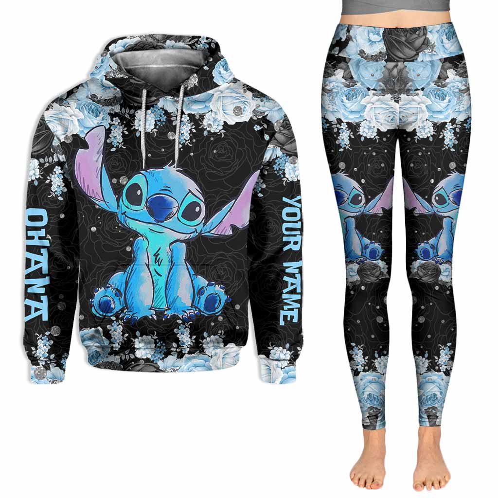Personalized Ohana Hoodie and Leggings Set Custom Name Gift for Her