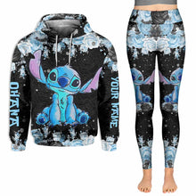Load image into Gallery viewer, Personalized Ohana Hoodie and Leggings Set Custom Name Gift for Her
