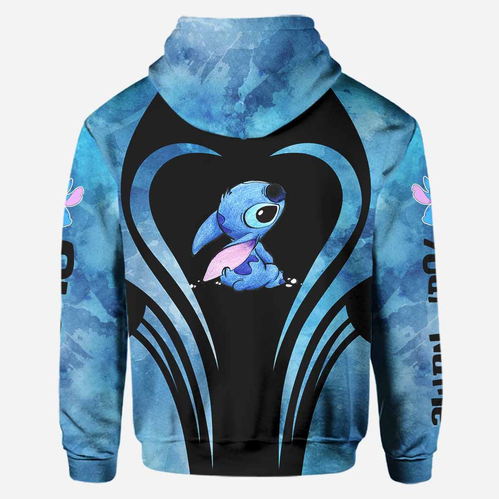 Personalized Hoodie and Leggings Set with Cute Stitch Design for Couple Gift