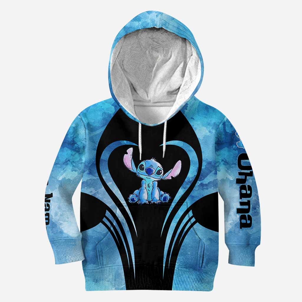Personalized Hoodie and Leggings Set with Cute Stitch Design for Couple Gift