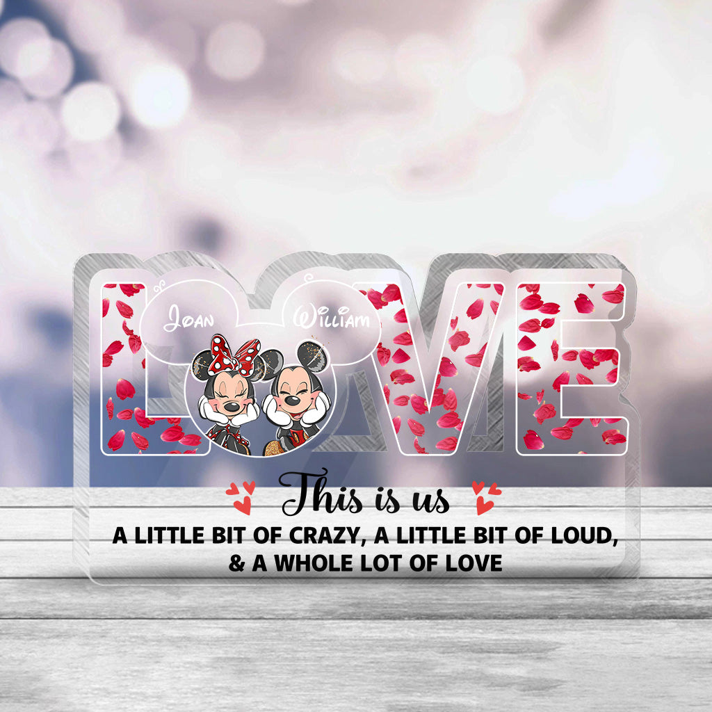 Personalized Acrylic Love Plaque Custom Couple Gift for Anniversary