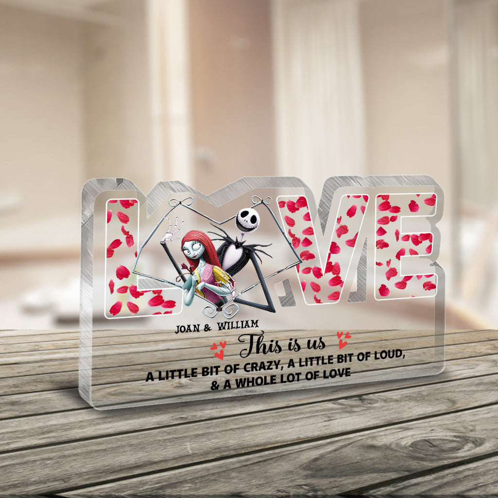Personalized Couple Acrylic Plaque Custom Shape Love Gift