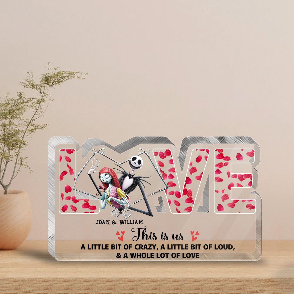 Personalized Couple Acrylic Plaque Custom Shape Love Gift