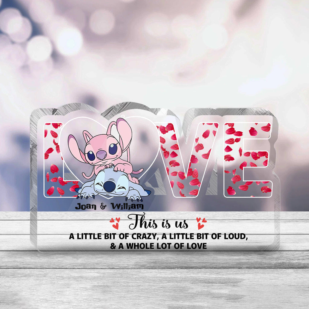 Personalized Custom Shaped Acrylic Plaque Love Gift for Couples