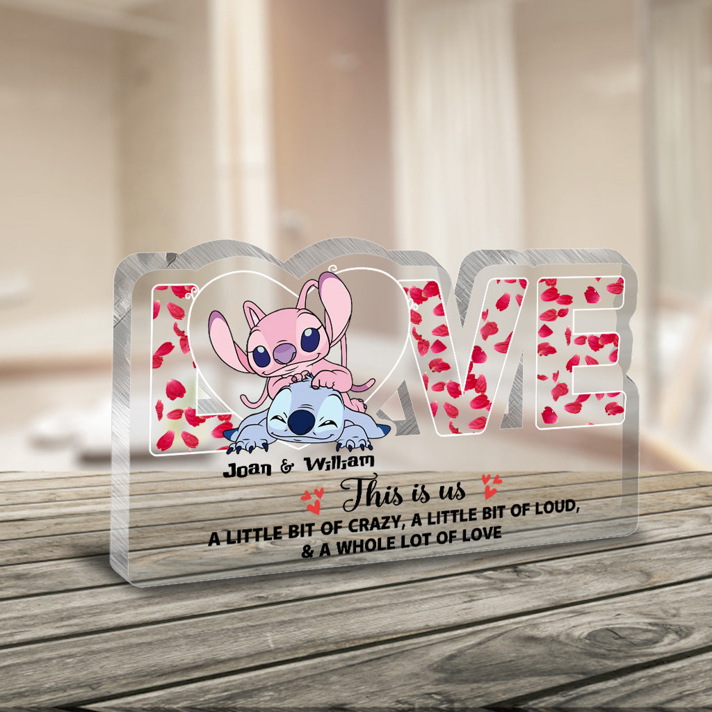 Personalized Custom Shaped Acrylic Plaque Love Gift for Couples