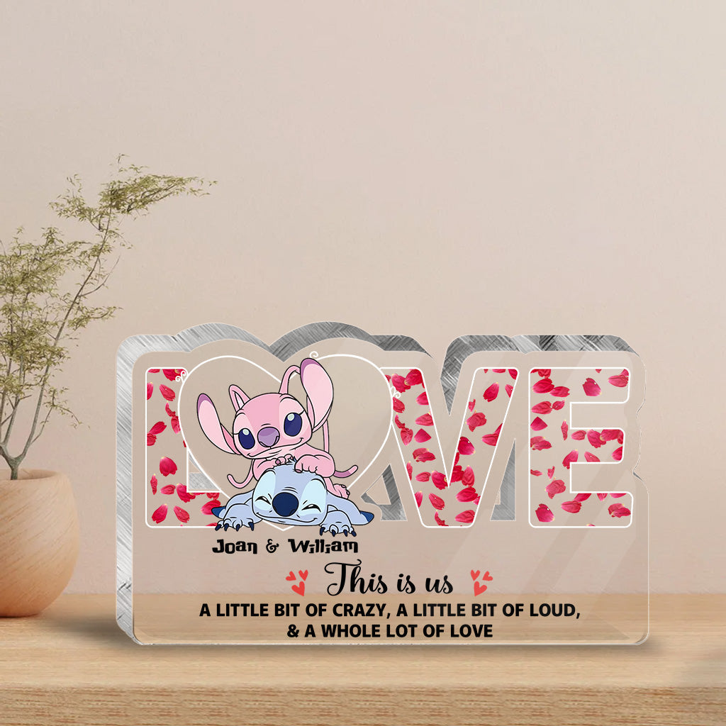Personalized Custom Shaped Acrylic Plaque Love Gift for Couples