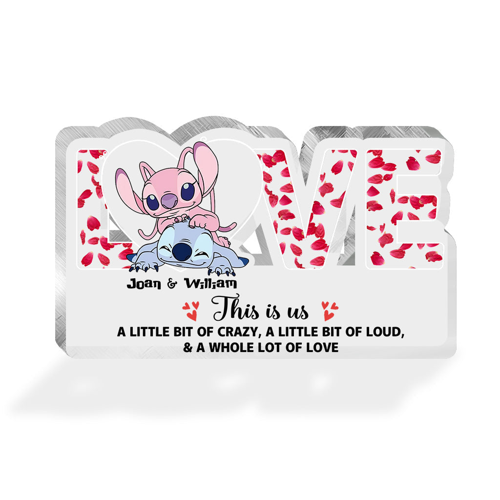 Personalized Custom Shaped Acrylic Plaque Love Gift for Couples