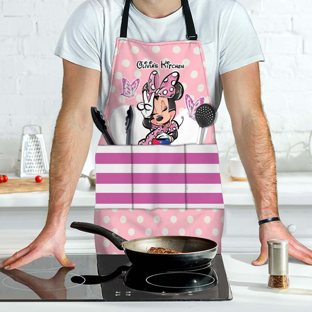Personalized Minnie Mouse Apron Custom Name Gift for Kids
