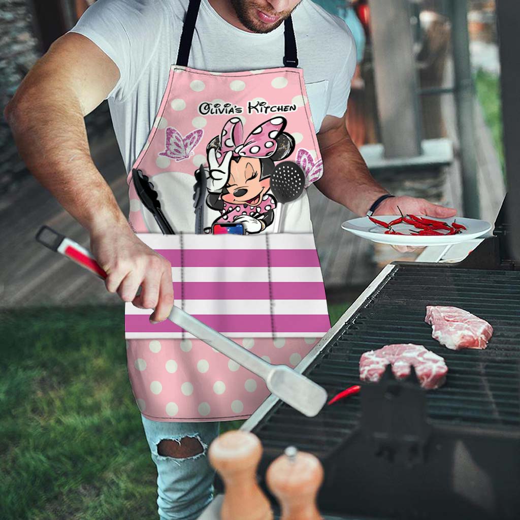 Personalized Minnie Mouse Apron Custom Name Gift for Kids