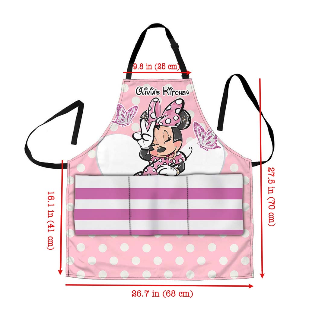 Personalized Minnie Mouse Apron Custom Name Gift for Kids