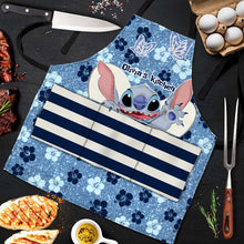 Load image into Gallery viewer, Personalized Floral Ohana Apron Custom Name Gift for Her
