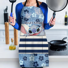 Load image into Gallery viewer, Personalized Floral Ohana Apron Custom Name Gift for Her
