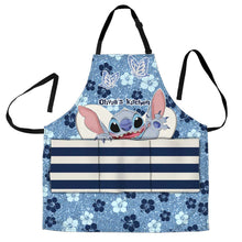 Load image into Gallery viewer, Personalized Floral Ohana Apron Custom Name Gift for Her
