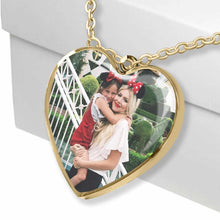 Load image into Gallery viewer, Personalized Heart Pendant Necklace Custom Photo Gift for Mom

