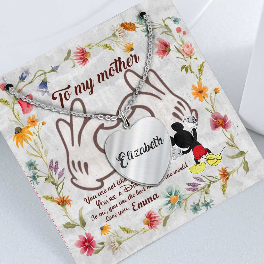 Personalized Heart Pendant Necklace Custom Photo Gift for Mom