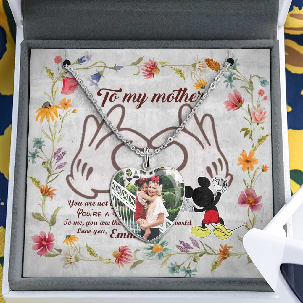 Personalized Heart Pendant Necklace Custom Photo Gift for Mom