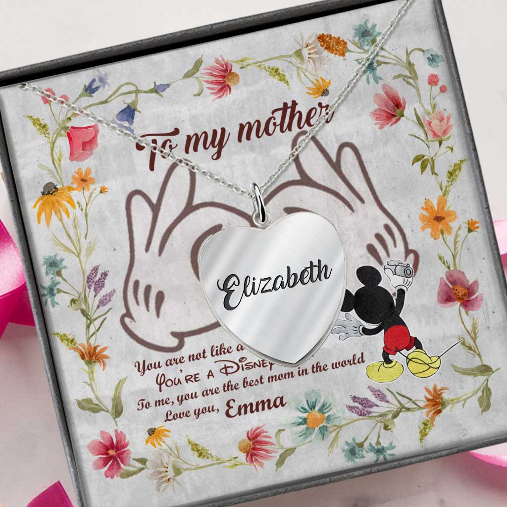Personalized Heart Pendant Necklace Custom Photo Gift for Mom