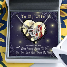 Load image into Gallery viewer, Personalized Sterling Silver Couple Necklace Custom Names Gift
