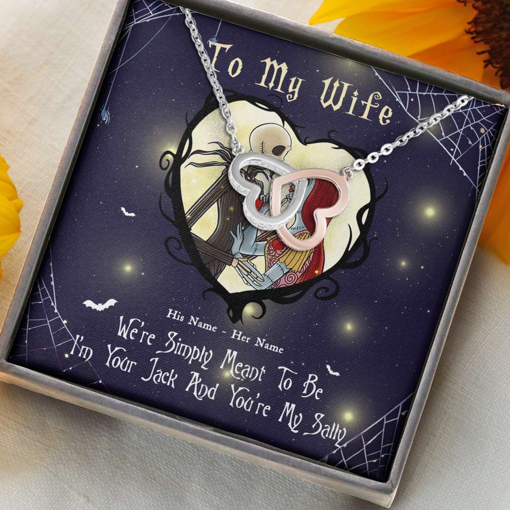Personalized Sterling Silver Couple Necklace Custom Names Gift