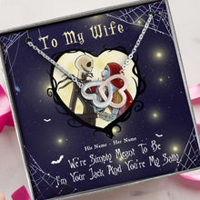 Load image into Gallery viewer, Personalized Sterling Silver Couple Necklace Custom Names Gift
